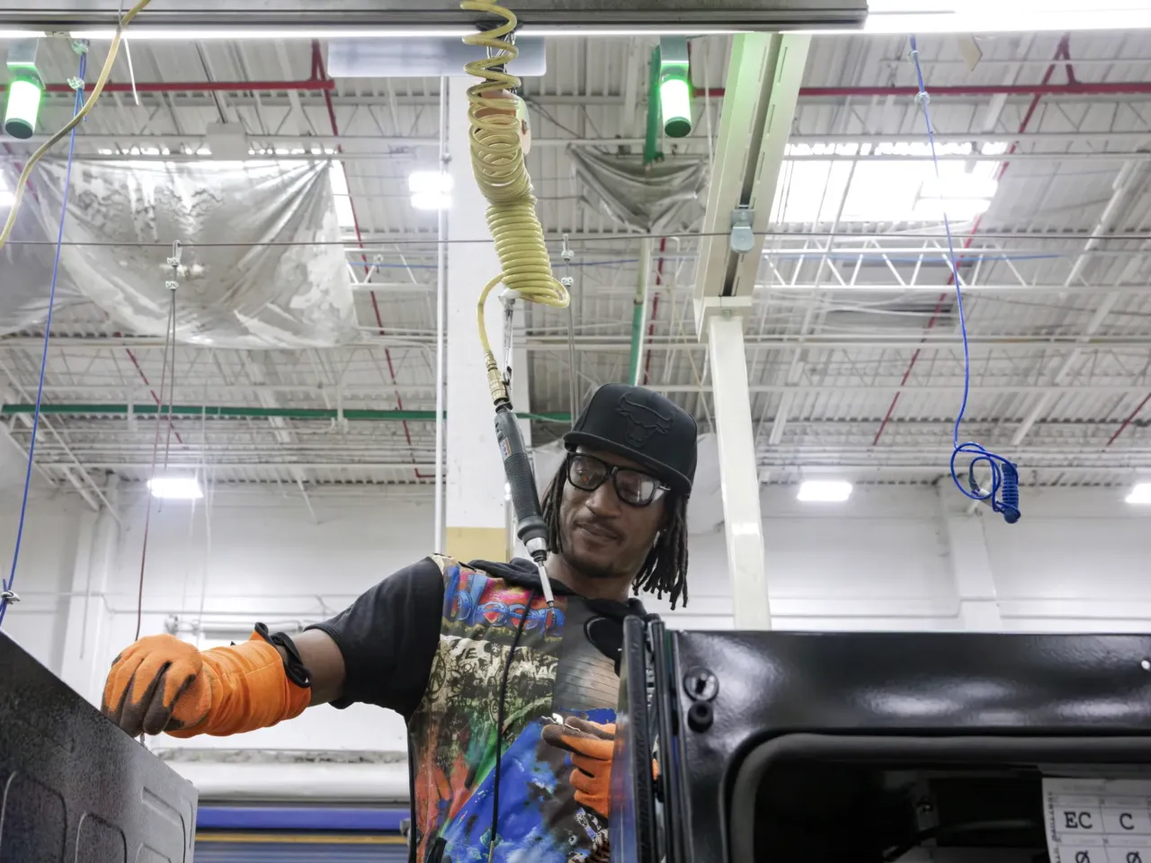 This factory was severely short on workers. Then it offered flexible work 4 Kwame Crockett started working at Roper a few days a week to supplement his job managing properties in a mobile home park. He's now working full-time hours at the plant but is happy that he can take off time whenever he wants.