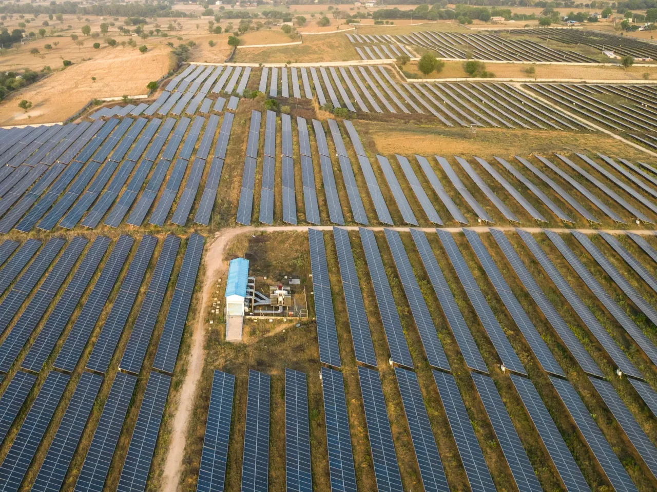 The Iran war has pushed some countries away from oil and toward clean energy 2 An aerial view shows solar panels arranged in rows across a solar power plant in Haryana, India. "What this crisis is doing is kind of creating the need for this energy transition to happen much faster," says Kaushik Deb, who leads the India Team at the University of Chicago's Energy Policy Institute.