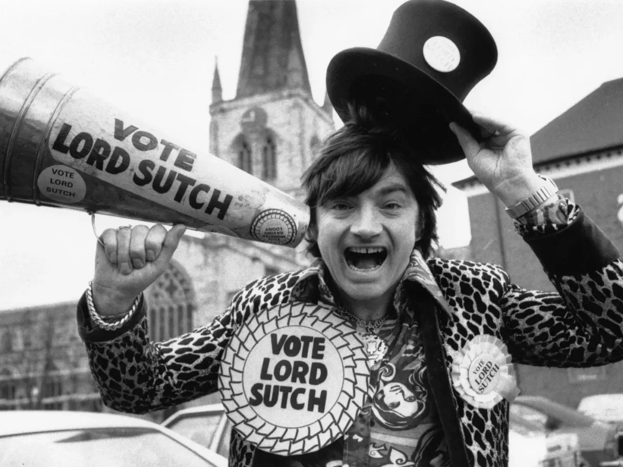 Screaming Lord Sutch, a former pop star who started his own political party but lost his deposit at each election.