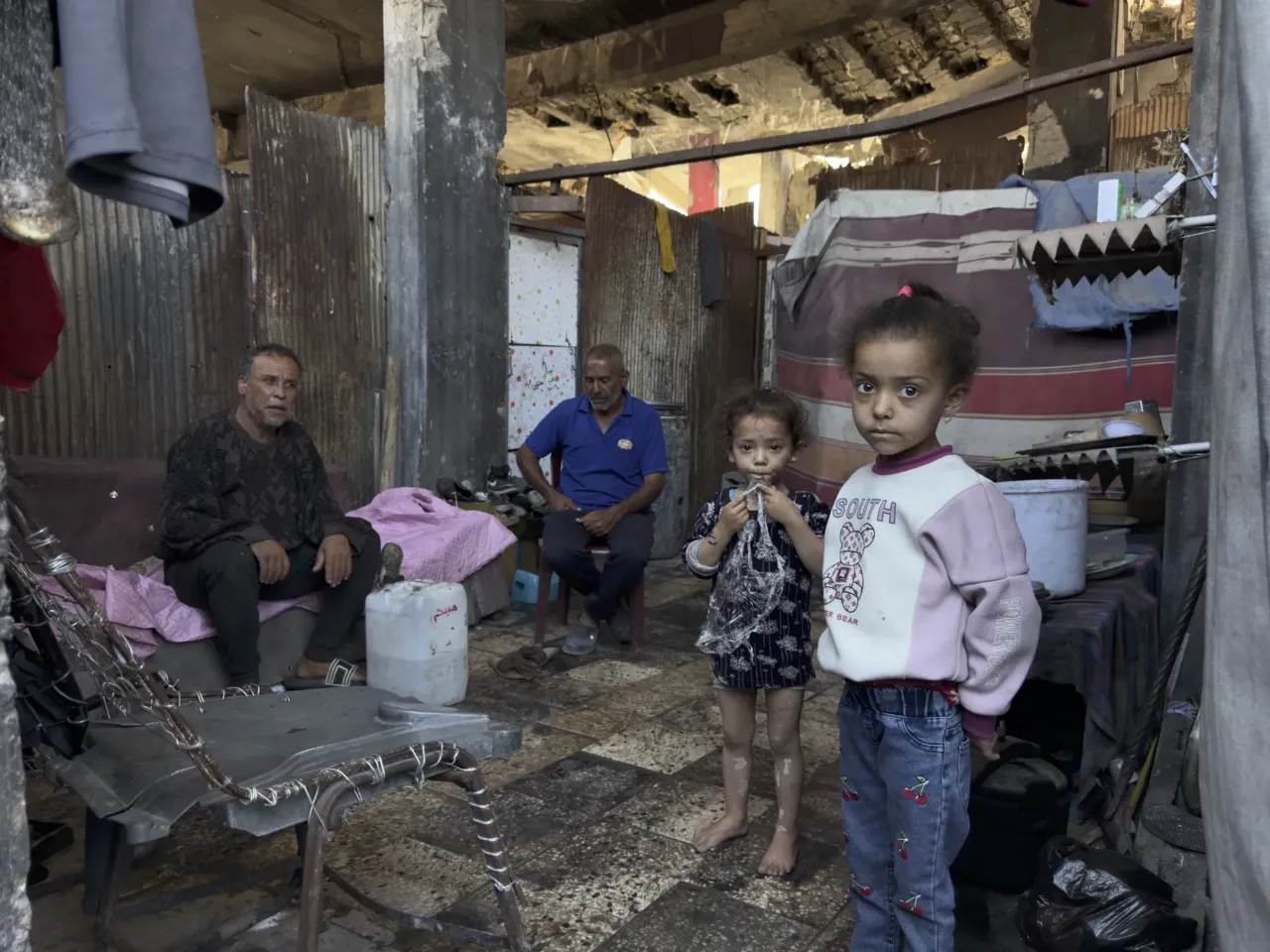 9 months into a ceasefire, Israel now controls nearly 70% of Gaza 2 Subhi Shurabasi, a 60-year-old grandfather, shelters with his sons, their wives and his grandchildren inside the ruins of their destroyed home in al-Shujaiya, on May 31.