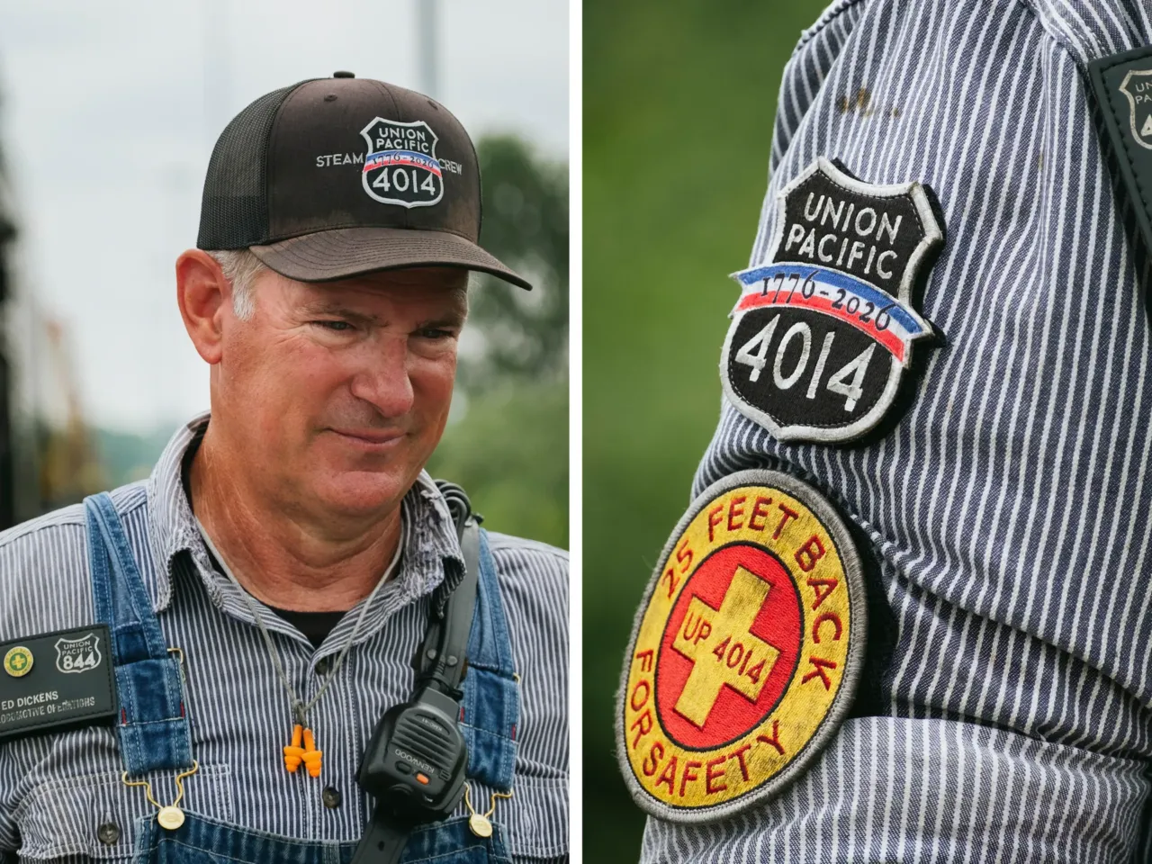 The biggest steam locomotive is whistle-stopping across the U.S. 6 Ed Dickens, the senior manager of Union Pacific Heritage Operations, is seen speaking during an interview during a stop for the Union Pacific Big Boy No. 4014 in Philadelphia.