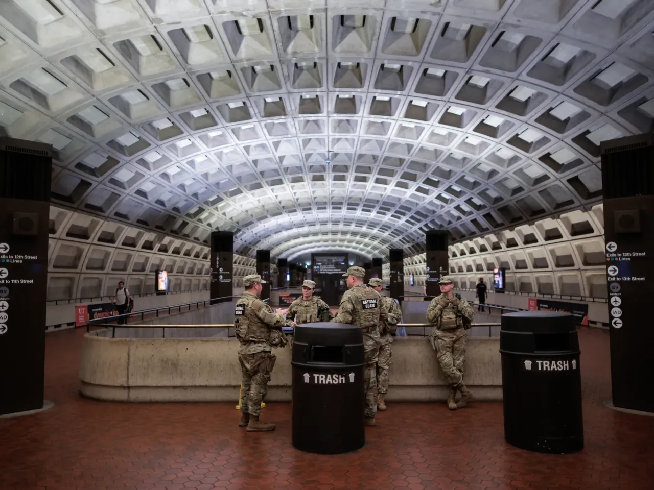 Trump's National Guard deployment in D.C. has been extended until 2029 2 U.S. Army National Guard members stand inside the Metro Center subway station in the heart of downtown on May 16 in Washington, D.C.