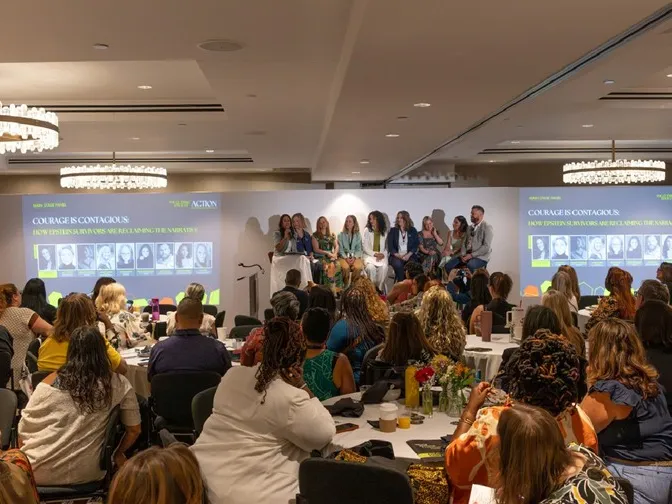 Democrats' witness opposing Blanche's confirmation is more than an Epstein survivor 3 Advocates against sexual abuse and trafficking, including abuse survivors Dani Bensky and Annie Farmer, speak on a panel at the World Without Exploitation conference in June.