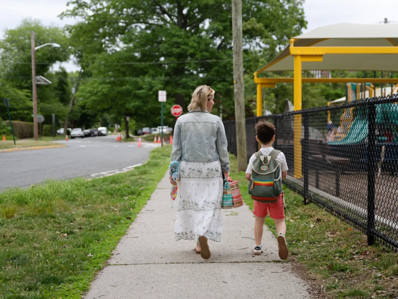 Democrats' witness opposing Blanche's confirmation is more than an Epstein survivor 5 Dani Bensky walks her 6-year-old son to school in New Jersey.