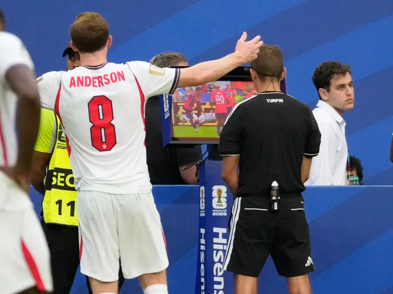 At the World Cup, has 'VAR' gone too far? Some fans say it's ruining the tournament 1 FIFA referee Clement Turpin watches a VAR replay screen to check for a possible penalty during the World Cup quarterfinal soccer match between Norway and England in Miami Gardens, Fla., on Saturday.