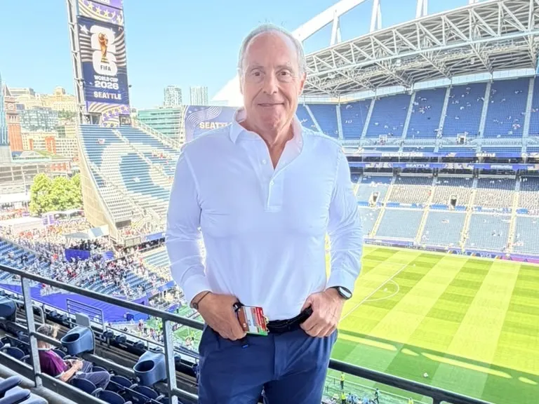 Andrés Cantor's voice has defined the World Cup for generations of soccer fans 3 Andrés Cantor at the World Cup stadium in Seattle.