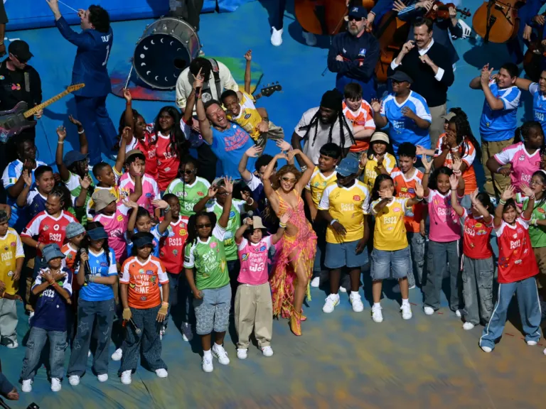 A cavalcade of international stars headlined the World Cup’s first-ever halftime final show