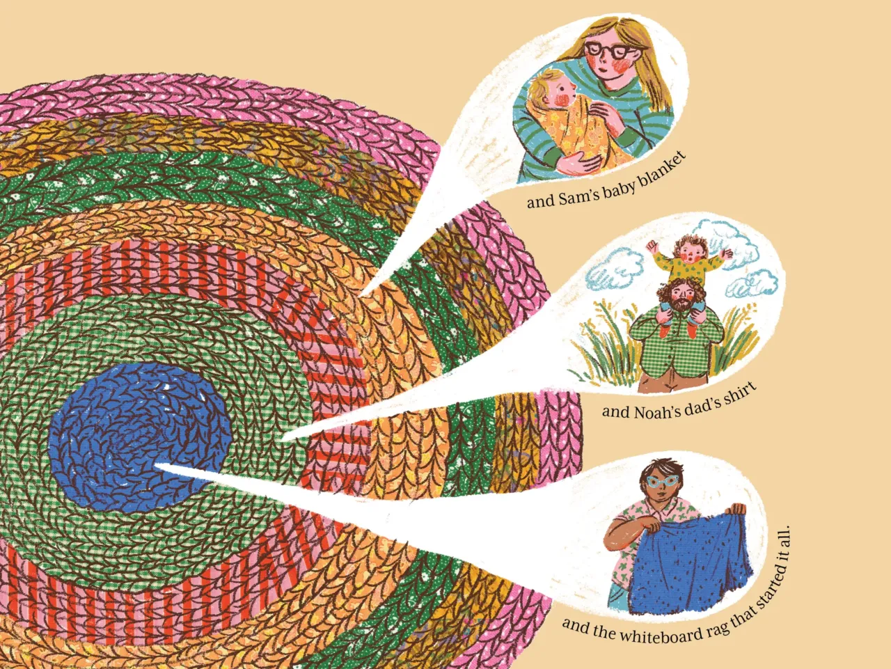 Left over center, right over center — 2nd graders are braiding a 'Story Rug' 4 473514 storyrug 9780316535380 int npr4