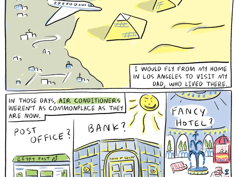 COMIC: Temps are predicted to hit 106 in Egypt this week. How do people stay cool?