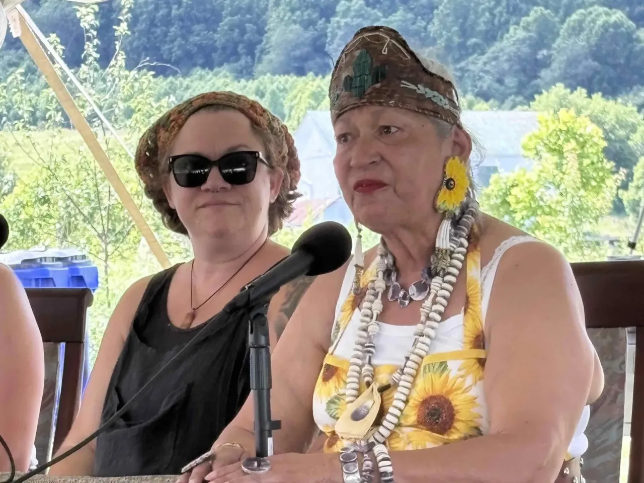 Indigenous food program to bring culturally appropriate lunches to Virginia schools 3 Jess Phillips (left), environmental director of the Eastern Chickahominy Tribe, and chef Sherry Pocknett participate in a panel discussion on indigenous food sovereignty on Saturday, June 13, 2026, at the REED Center for Ecosystem Reintegration in Middletown, Maryland.