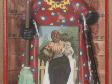 Artist Betye Saar, who used repurposed objects to reclaim identity, has died at 99 1 Betye Saar's 1972 piece The Liberation of Aunt Jemima, in the collection of the Berkeley Art Museum and Pacific Film Archive.