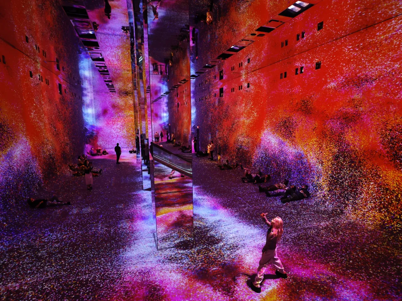 'Machines are collaborators' at this new museum of AI art 3 Visitors experience Dataland on its opening day in June.