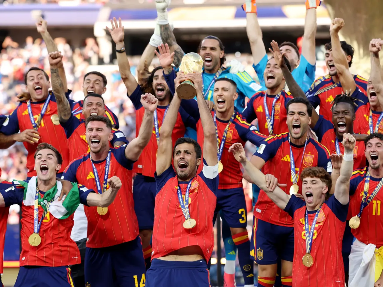 FIFA scraps controversial deal to sell stakes in World Cup to private investors 1 Spain lifts the World Cup trophy in the tournament final after defeating Argentina at New York New Jersey Stadium in East Rutherford, N.J., on July 19, 2026.