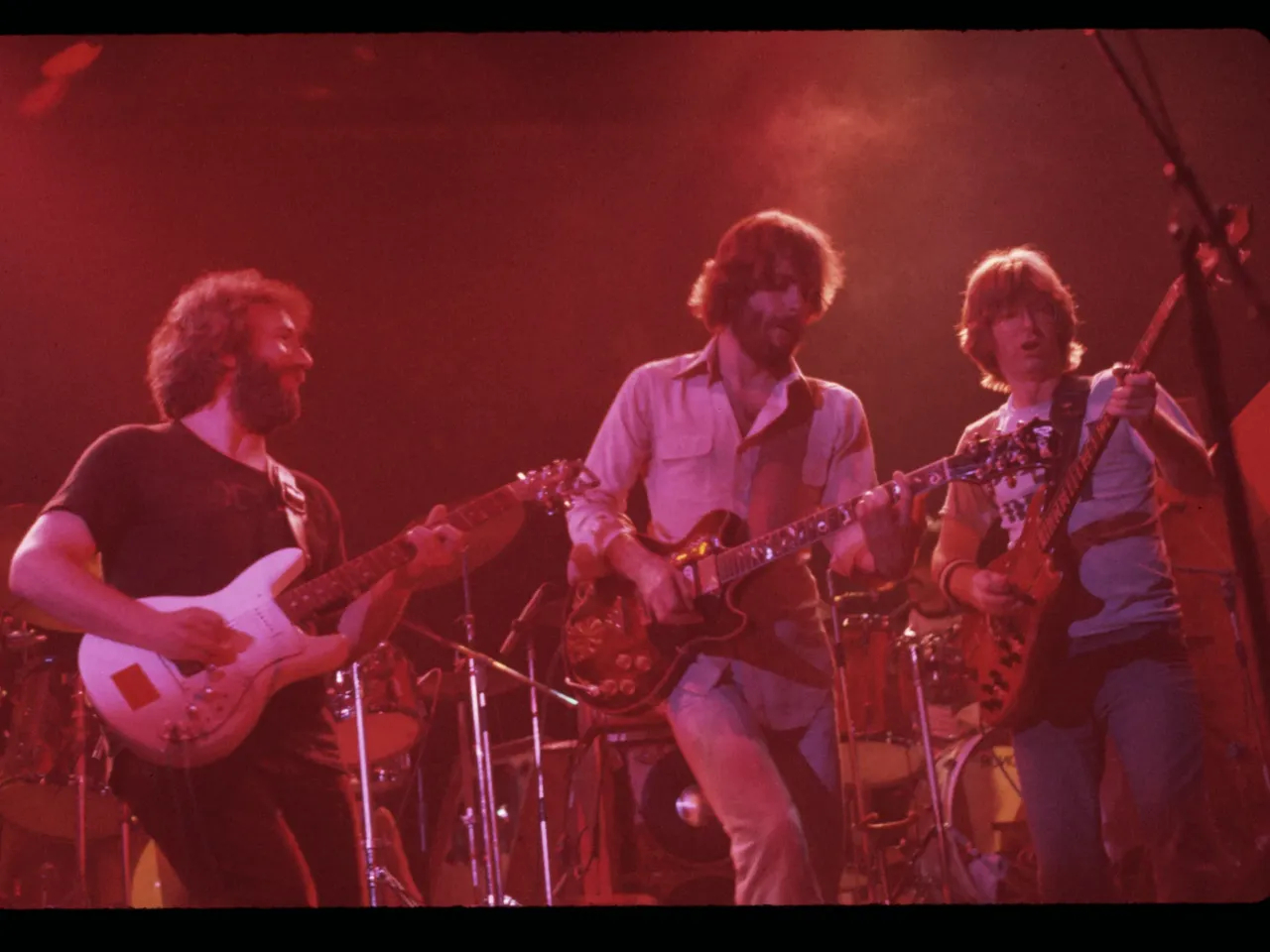 How long will the Grateful Dead's songs survive? 1 Jerry Garcia, Bob Weir, and Phil Lesh (from left) of the Grateful Dead play together in concert.