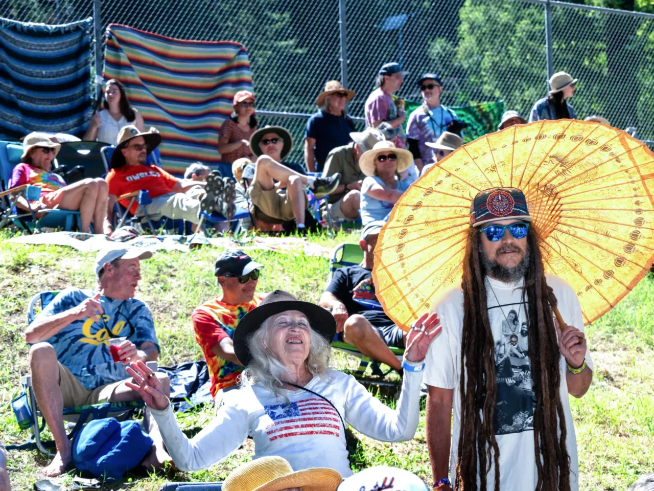 How long will the Grateful Dead's songs survive? 5 Fans listen to Terrapin Roadshow as they perform at Monte Rio Amphitheater in Monte Rio, CA for a story about the longevity of the Grateful Dead's music and cultural scene.