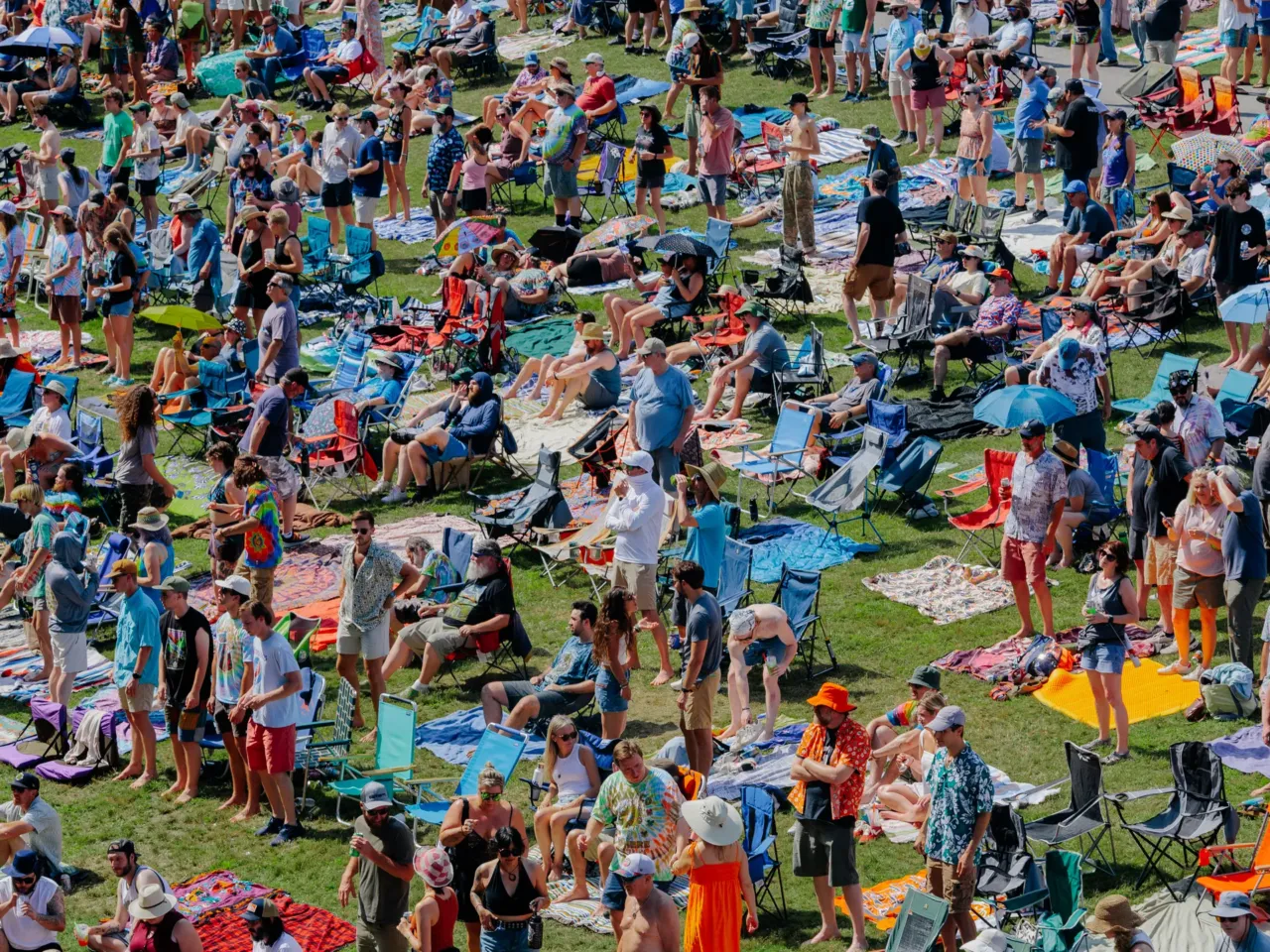 Fans enjoy the music at All Good Now festival.