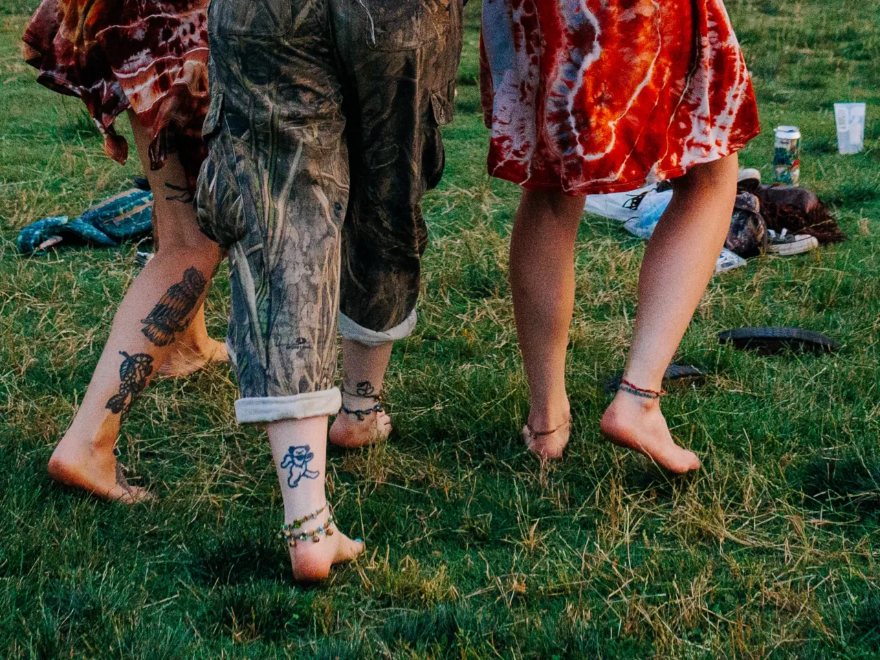 Attendees dance to Widespread Panic's performance during All Good Now festival at Merriweather Post Pavilion.