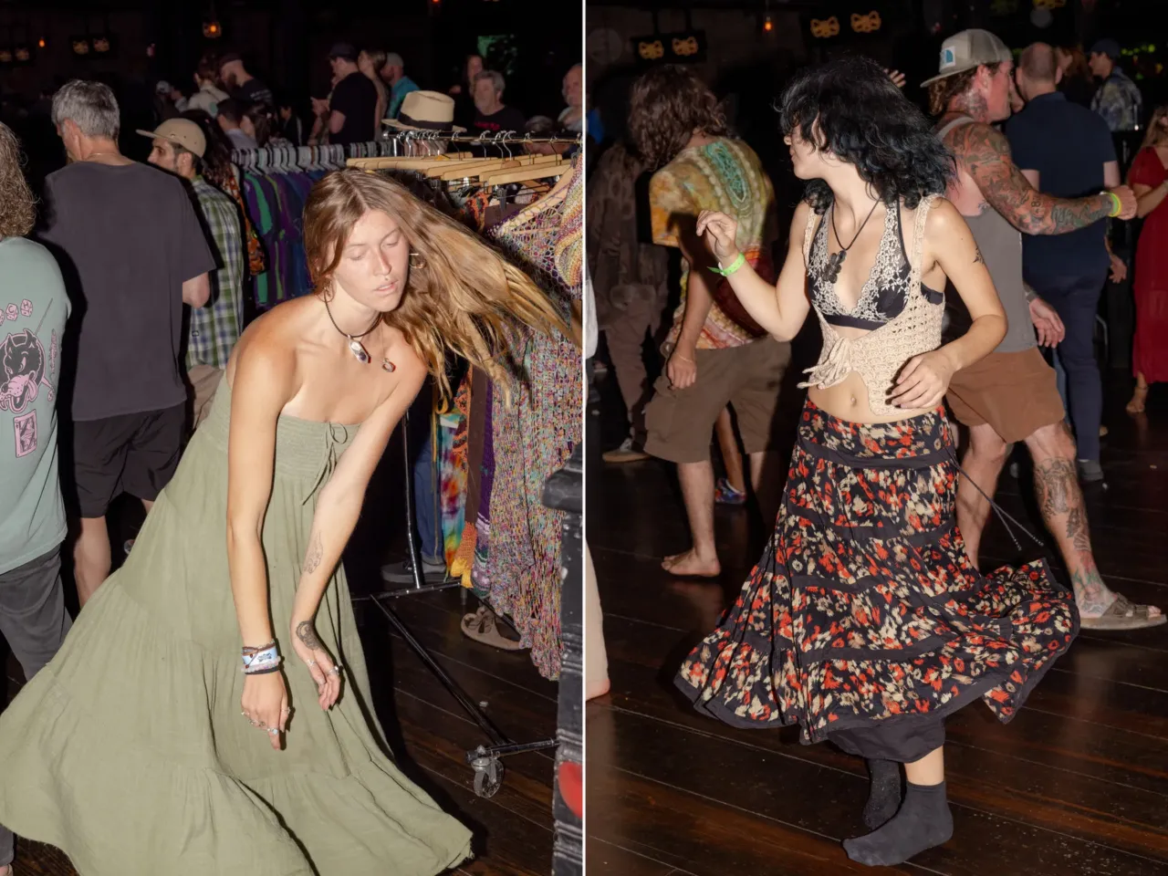 Attendees danced to Mason's Children's performance at Brooklyn Bowl in Williamsburg for a screening of Summer Tour