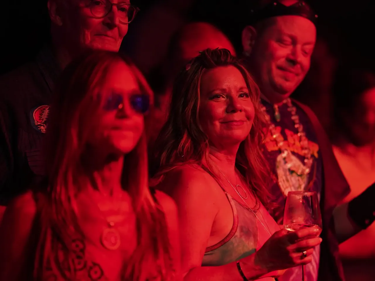 Lisa Trask dances during a performance of Skeleton Crewe at Garcia's, a music venue inspired by Jerry Garcia of the Grateful Dead.
