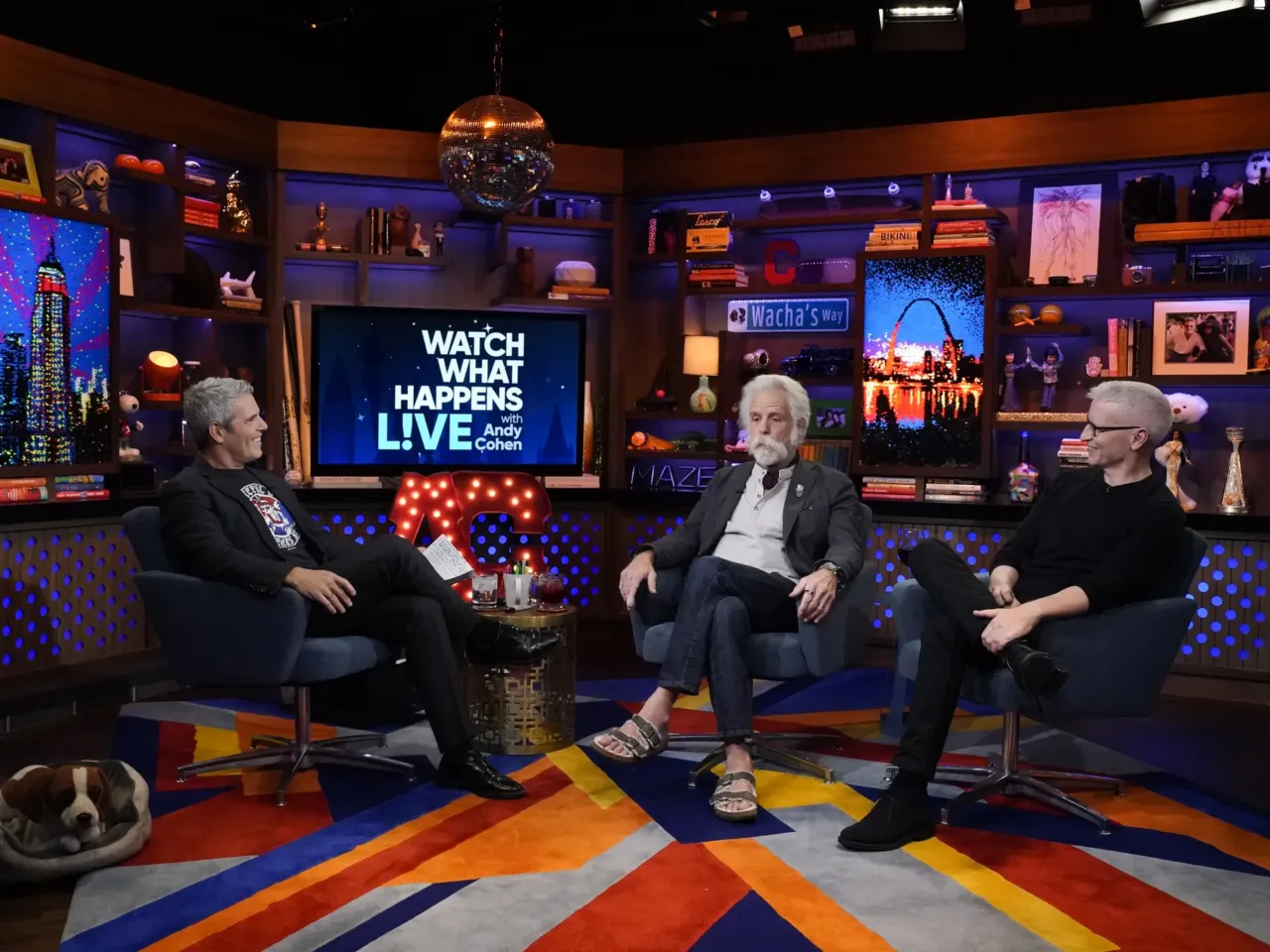 Why Andy Cohen is a Deadhead for life 1 Andy Cohen with Bob Weir and Anderson Cooper on Watch What Happens Live in 2022.