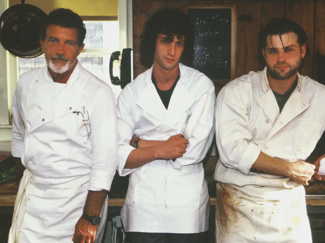 'Tony' biopic documents summer that changed Anthony Bourdain's life 2 Antonio Banderas is the chef of a restaurant where he oversees Dominic Sessa as Tony and Leo Woodall as Sal.